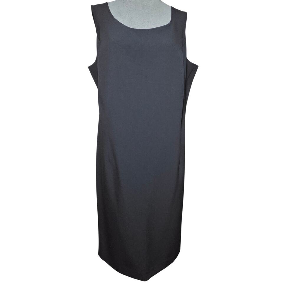 Black Sleeveless Knee Length Bodycon Dress Size 14W
